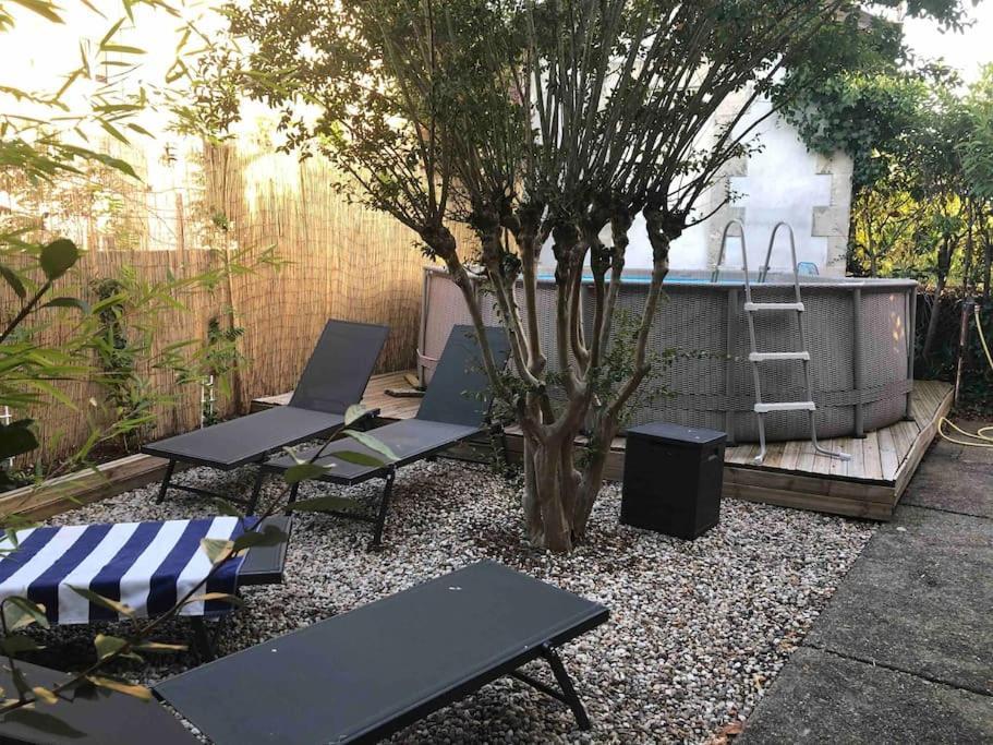 Maison A Arcachon Avec Piscine Hors-Sol Экстерьер фото